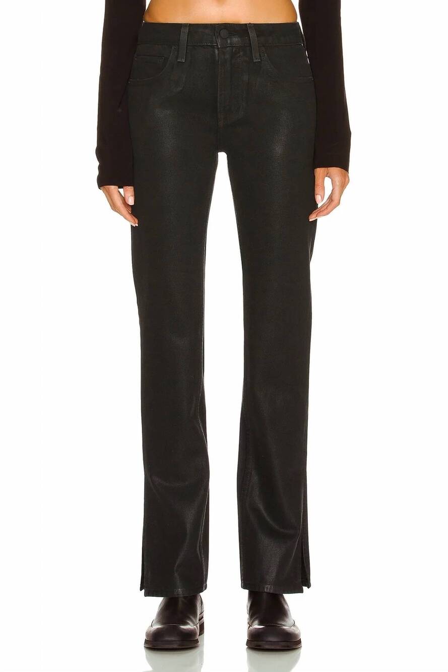 NEW GRLFRND hailey low rise slim boot jeans in black